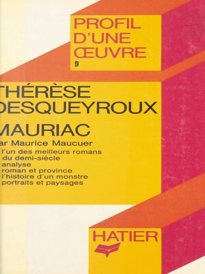 cover image of Thérèse Desqueyroux, Mauriac